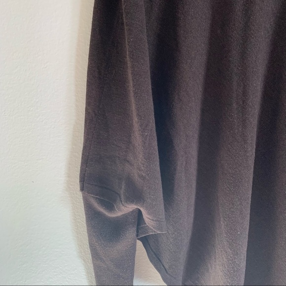 Angelo Tarlazzi Dark Brown Oversized V-Neck Sweater sz 6 - Picture 7 of 7